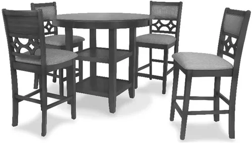 Vista 11 de New Classic Furniture Mitchell - Mesa de comedor, color beige y marrón