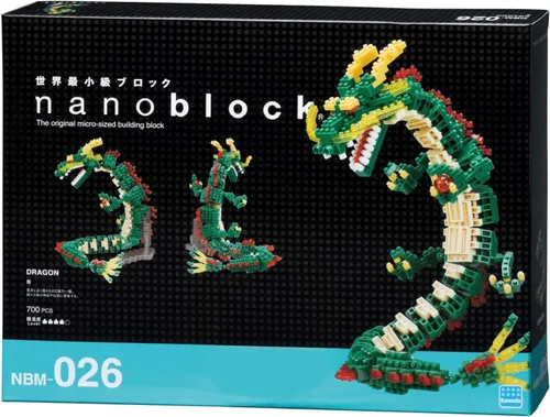 Vista 2 de nanoblock - Animales fantásticos - Dragón (renovación), kit de construcción de la serie Advanced Hobby