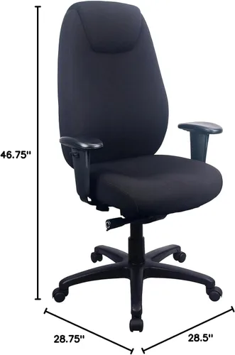 Vista 2 de Tempur-Pedic 6400 - Silla de tela para computadora y escritorio, color negro