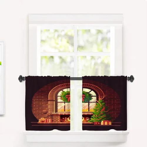 Vista 86 de Cortinas opacas de poliéster multicapa para ventanas de padre e hijo, 2 unidades, 26 x 24 pulgadas