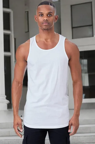 Vista 5 de Remera informal de jersey, sin mangas, lisa, básica (talles hasta 3XL, varios colores), para hombre.