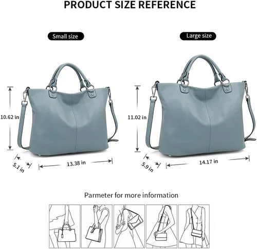 Vista 3 de Bolso Kattee, para mujer, de cuero suave, 3 formas de llevarlo, mochila, bolso y bolsa de mano