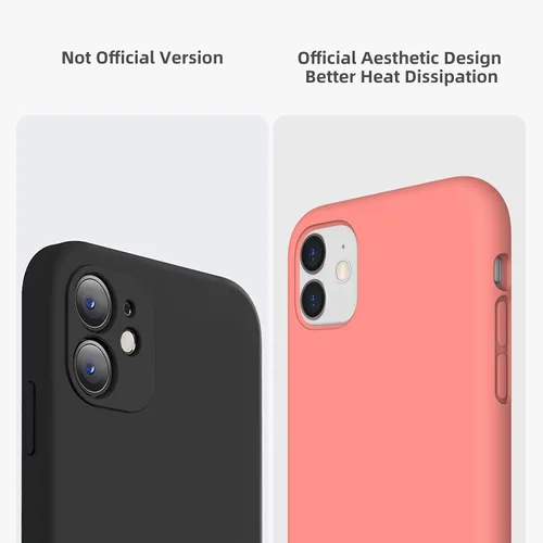 Vista 3 de Funda de silicona líquida compatible con iPhone 11, color coral [Protección contra caídas] [Resistente a los arañazos, a prueba de golpes]