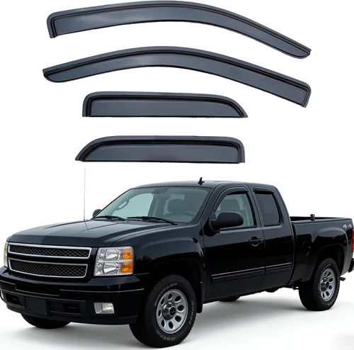 Vista 9 de Viseras adhesivas para ventana, protectores de lluvia compatibles con Toyota Rav4 2006-2012, deflector de ventana de ventilación lateral, protección