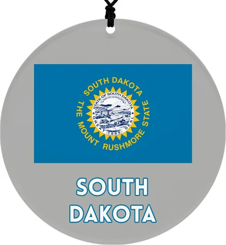 Vista 51 de Missouri Christmas Ornament - Festive Design Featuring State Flag - 2026 Hanging Acrylic Disc Decoration for Tree - Unique and Home Decor