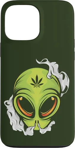 Vista 24 de Alien UFO Cannabis Marijuana Weed Hemp THC Ganja Gift Case for iPhone 17