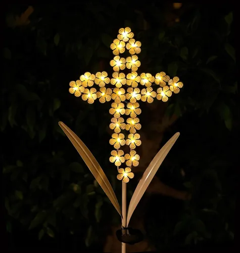 Vista 6 de WSgift Luces solares de ángel blanco para jardín, regalo conmemorativo de hortensias de metal con 27 LED, perfectas para recuerdo y simpatía
