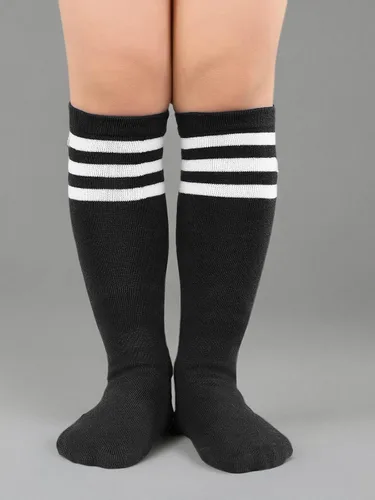 Vista 27 de Century Star Calcetines de fútbol de algodón para niños y jóvenes, calcetines de tubo suave, hasta la rodilla, calcetines deportivos largos