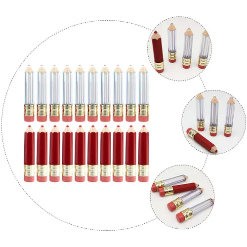 Vista 2 de DOITOOL 20 unidades de mini recipientes vacíos de brillo de labios reutilizables transparentes en forma de lápiz vacío para brillo de labios frascos