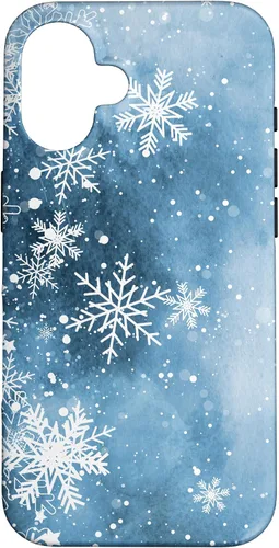 Vista 32 de Funda para iPhone 17 con diseño de copos de nieve con diseño de cristales helados