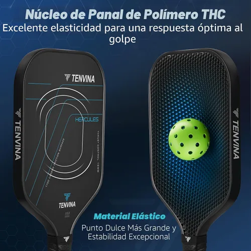 Vista 3 de TENVINA Pickleball Paddles, Multi-Layer T700SC Textured Carbon Fiber Pickleball Paddle, Pickle Ball Paddle with Strong Spin & Power Surface, 4-Types