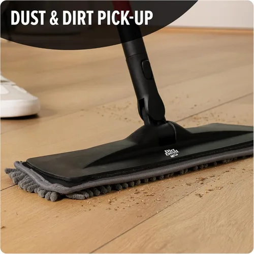 Vista 2 de Dirt Devil Trapeador de polvo, plumeros para suelos de madera dura, incluye almohadillas de microfibra reutilizables, limpiador multisuperficie