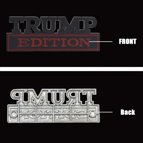 Vista 3 de Universal Trump Edition - Adhesivo de repuesto para automóvil, camión, SUV, compatible con Ford F150, Jeep, Dodger, Chevrolet, insignia para portón
