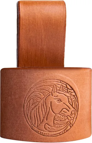 Vista 6 de Hulara Handmade Genuine Leather Axe Holster with Belt Loop Hammer Holder for Tool Belt Hammer Holster Axe Hatchet Sheath Viking Axe Small Hammer