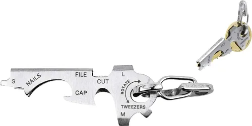 Vista 2 de True Utility TU47 Keytool Multifunción Acero Inoxidable Llavero Herramienta Accesorio