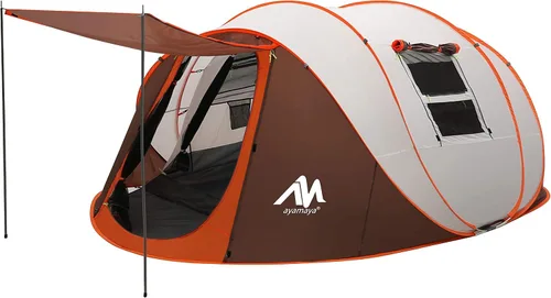 Vista 9 de 6 Person Easy Pop Up Tents for Camping - AYAMAYA Double Layer Waterproof Instant Tent with Vestibule & Porch, Large Size Family Tent Automatic Setup
