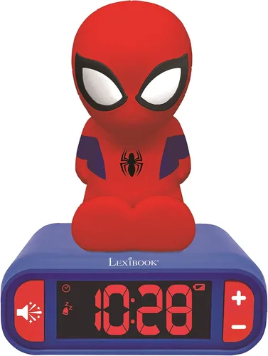 Vista 31 de LEXiBOOK, Vengadores de Marvel, Reloj despertador con luz nocturna de Los Vengadores, Sonidos y melodías, Pantalla LCD retroiluminada, Luminoso