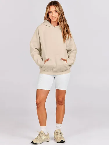 Vista 150 de ANRABESS - Sudaderas con capucha para mujer, sobre talla, de vellón de manga larga, modelo de 2024, para otoño
