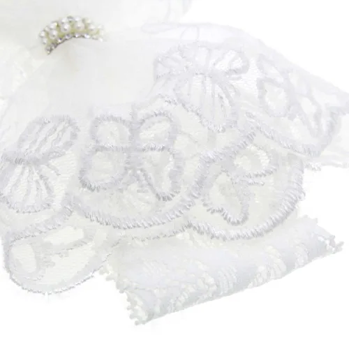 Vista 5 de Katutude Diadema de lazo de encaje para bebé, diadema de encaje blanco, accesorios para el cabello, accesorios para el cabello, lazos para bebés