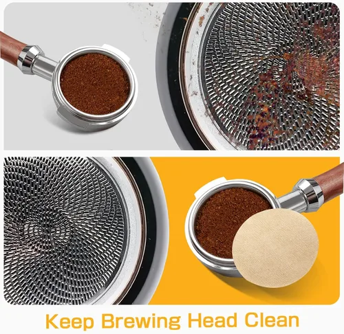 Vista 7 de 600 piezas de papel filtro de espresso para máquina de espresso CASABREWS, filtro portafiltro desechable para portafiltro manual De'Longhi Stilosa