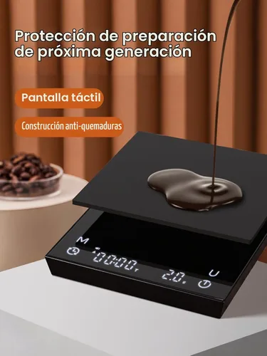 Vista 7 de Báscula de café con pantalla táctil, doble pantalla, temporizador