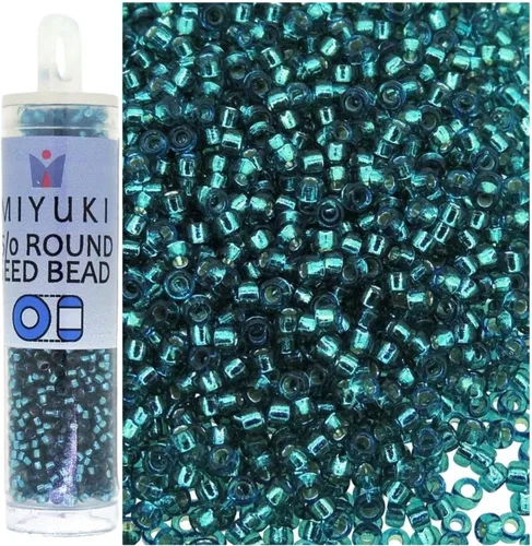 Vista 3 de Miyuki Cuentas de semillas redondas tamaño 15/0 0.29 oz SL Teal