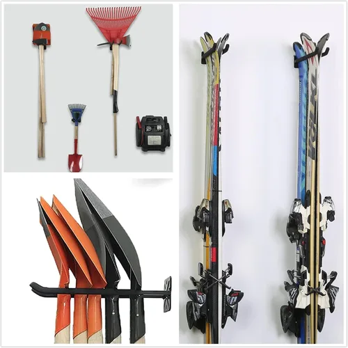 Vista 7 de TORACK Ganchos de garaje para organizador de herramientas resistentes, soporte de pared, ganchos de almacenamiento de garaje para neumáticos