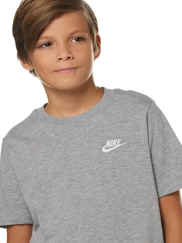 Vista 2 de Nike Camiseta Futura bordada NSW para niño (niños pequeñosniños grandes) negroblanco LG (14-16 niño grande), Mezcla