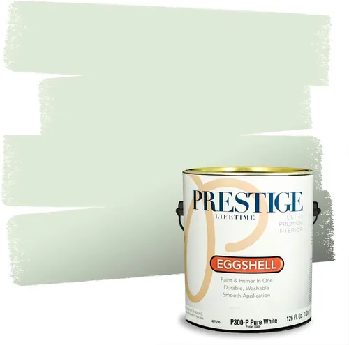 Vista 136 de PRESTIGE Pintura exterior e imprimación en uno, aloe, plano, 1 galón