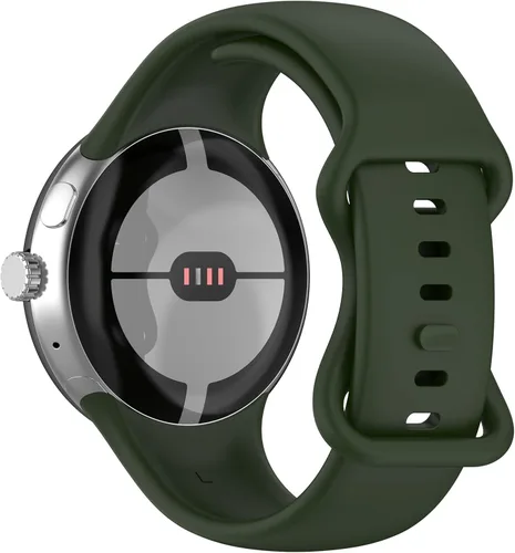 Vista 2 de Compatible con correas de reloj Google Pixel, silicona suave, correa deportiva ajustable para Google Pixel Watch 3 de 1.614 pulgadas/Pixel Watch