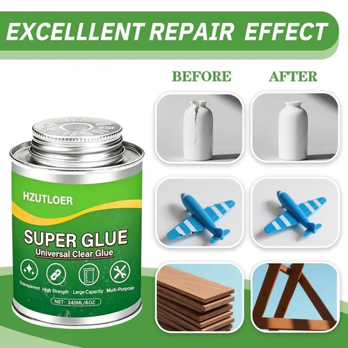 Vista 9 de Super pegamento, pegamento transparente con cepillo, adhesivo fuerte multiusos, pegamento instantáneo multiusos para madera, cerámica, cuero