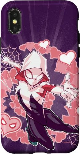 Vista 5 de Marvel Spider-Man Into The Spider-Verse Gwen Stacy Hearts - Carcasa para iPhone 17