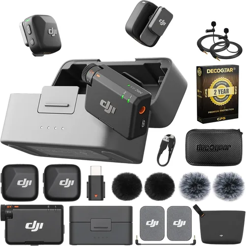 Vista 8 de DJI Mic Mini (2 TX + 1 RX + Estuche de Carga) Micrófono Lavalier Inalámbrico, Ultraligero, Cancelación de Ruido, Hasta 48 Horas de Duración