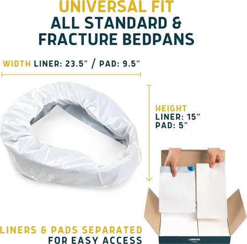 Vista 4 de Lunderg Bolsas de cama con almohadillas superabsorbentes perfumadas de limón, paquete económico de 30 unidades, grado médico y ajuste universal