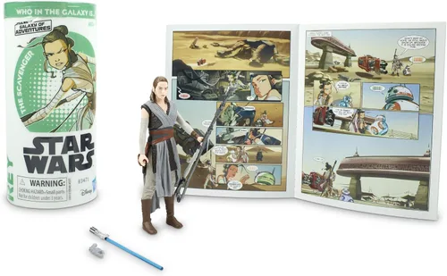 Vista 6 de STAR WARS Galaxy of Adventures Rey - Figura de juguete a escala de 3.75 pulgadas y mini cómic