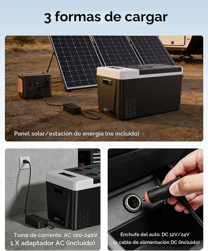 Vista 9 de EUHOMY Refrigerador de 23 cuartos de galón de 12 voltios, congelador