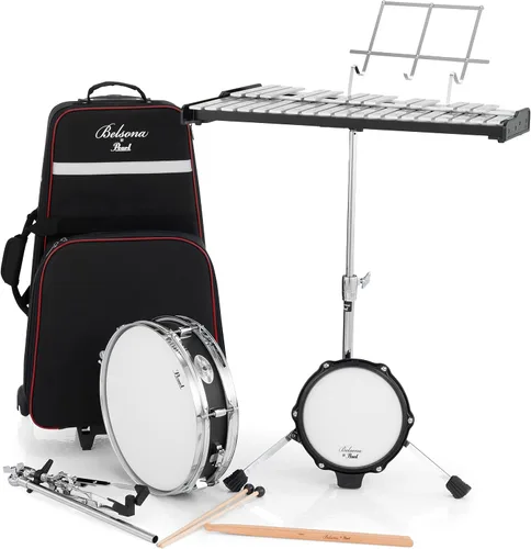 Vista 10 de Pearl Kit de percusión, con estuche de transporte estilo mochila de nailon con ruedas (PK200C)