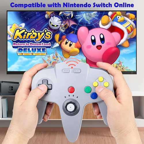 Vista 5 de 2.4 GHz Wireless N64 Switch Online Controller, USB Receiver & N64 Receiver, Compatible with Windows PC Laptop iOS Mac Raspberry Pi, N64 Switch