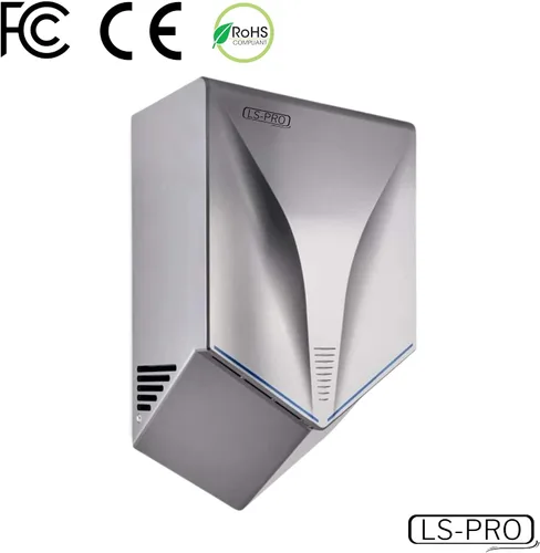 Vista 2 de LS-PRO Secador de manos automático para baños comerciales. Aire caliente de alta velocidad, manos secas en 7s. Funcionamiento sin contacto