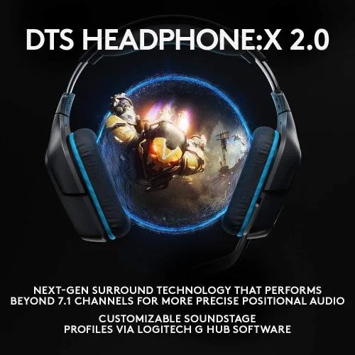 Vista 2 de Logitech G Paquete de auriculares para juegos 432 y mouse para juegos G502 Hero
