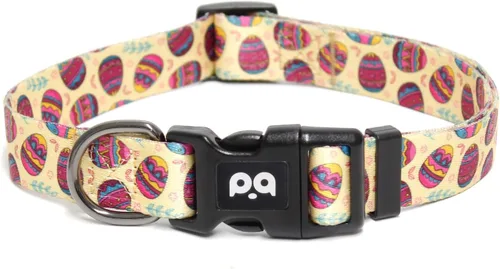 Vista 23 de Collar de perro suave ajustable: estampado de flores rosadas, multicolor, lindos patrones para mascotas, talla XS, pequeña, mediana y grande