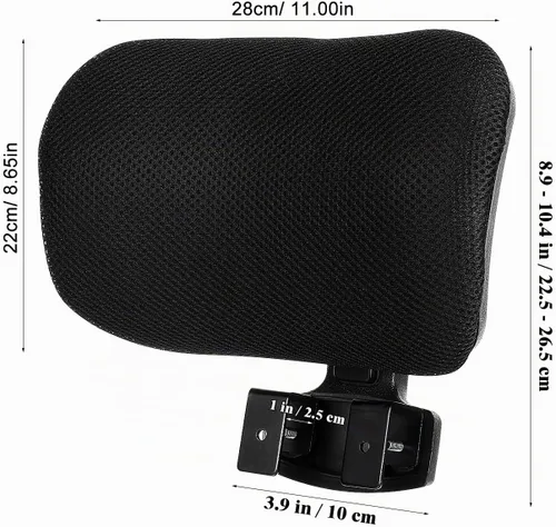 Vista 2 de Cabilock Silla de oficina ajustable para reposacabezas con soporte de cuello con malla transpirable acoplable para silla de computadora, almohada
