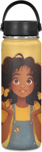 Vista 60 de ZOUTAIRONG Botellas de agua aisladas con asa para niños del 4 de julio, botella de agua metálica de acero inoxidable para niños, botella de agua