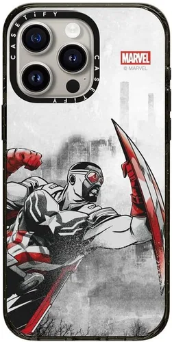 Vista 76 de CASETiFY Funda para iPhone Air, compatible con MagSafe Marvel VS CoLab Protección contra caídas de grado militar 4x de 8.2 pies Funda Capitán