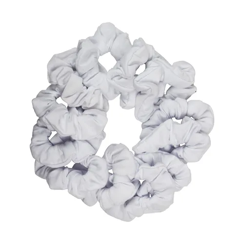 Vista 45 de Paquete de 12 ligas sólidas para el cabello (negro) One Dozen Matching Hair Ties, Soft Cotton Fabric, Gentle No-Crease Hold, Great for Teams