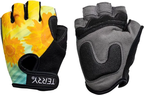 Vista 5 de Terry Guantes de ciclismo para mujer, T-Gloves LTD Prints, Guantes de ciclismo para mujer, guantes de ciclismo de medio dedo acolchado de gel
