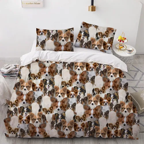 Vista 15 de Airedale Terrier - Juego de funda de edredón para amantes de los perros, juego de edredón para perros Bingley Terrier, juego de ropa de cama Perro