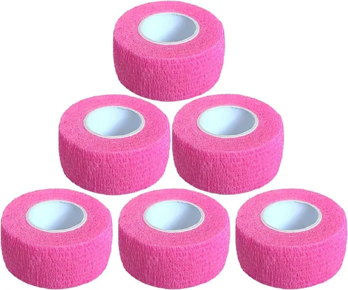 Vista 33 de Baisunt Paquete de 6 vendajes cohesivos de 1 pulgada, cinta autoadhesiva autoadhesiva autoadhesiva transpirable para muñeca, tobillo, deportes, Negro
