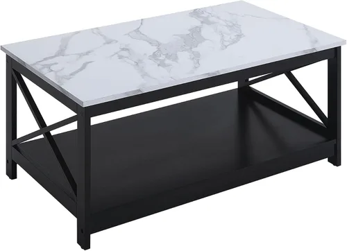 Vista 13 de Convenience Concepts – Mesa de café Oxford, Madera, Negro