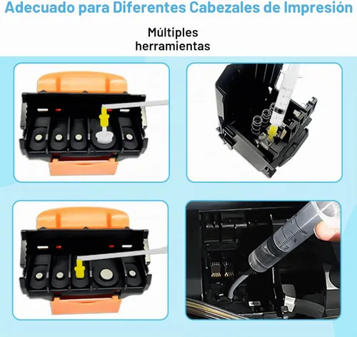 Vista 4 de Kit de limpieza de impresora para Epson, Kit de limpieza de cabezal de impresión para HP, limpiador de cabezal de impresora de inyección de tinta